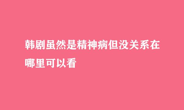 韩剧虽然是精神病但没关系在哪里可以看