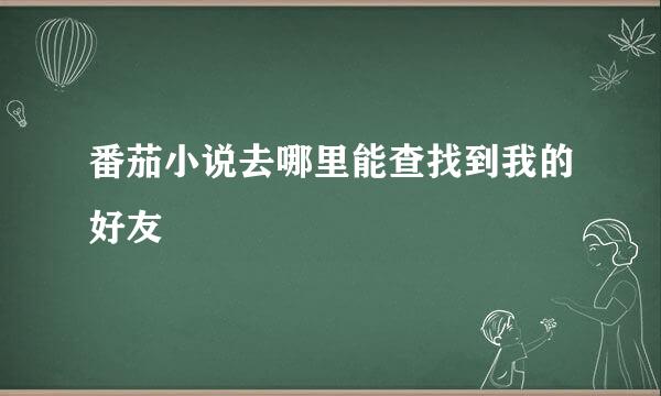 番茄小说去哪里能查找到我的好友