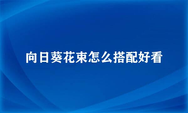 向日葵花束怎么搭配好看