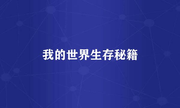 我的世界生存秘籍