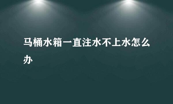 马桶水箱一直注水不上水怎么办