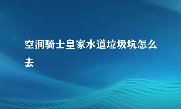 空洞骑士皇家水道垃圾坑怎么去