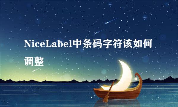 NiceLabel中条码字符该如何调整