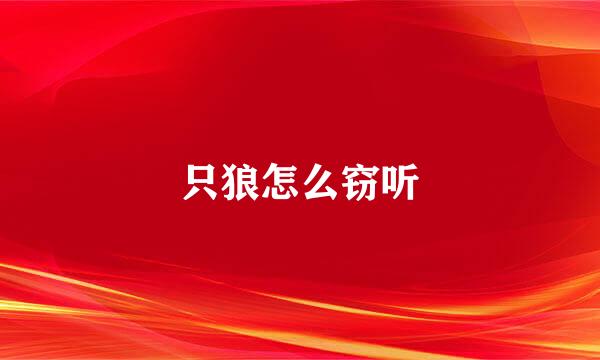 只狼怎么窃听