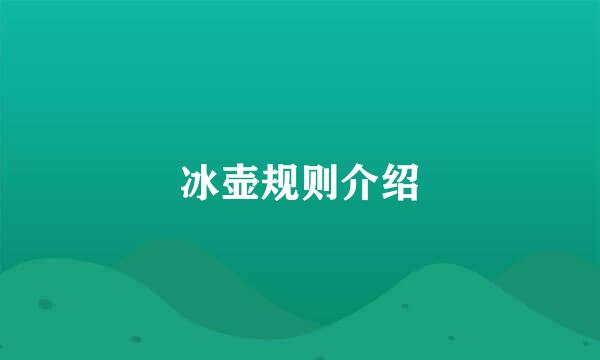 冰壶规则介绍