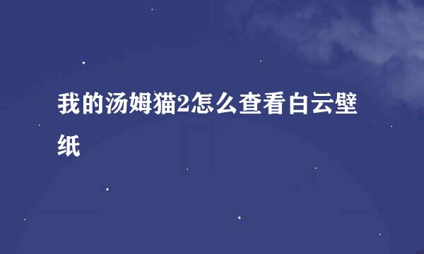 我的汤姆猫2怎么查看白云壁纸
