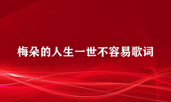 梅朵的人生一世不容易歌词