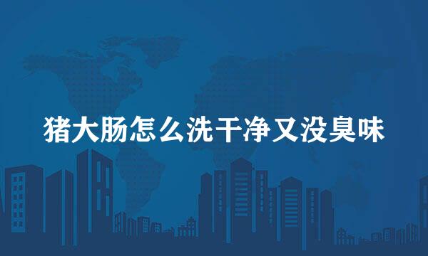 猪大肠怎么洗干净又没臭味