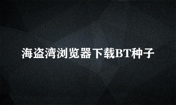 海盗湾浏览器下载BT种子