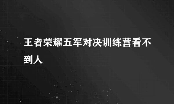 王者荣耀五军对决训练营看不到人