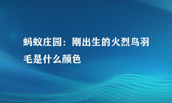 蚂蚁庄园：刚出生的火烈鸟羽毛是什么颜色