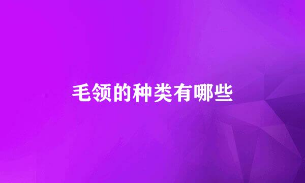 毛领的种类有哪些