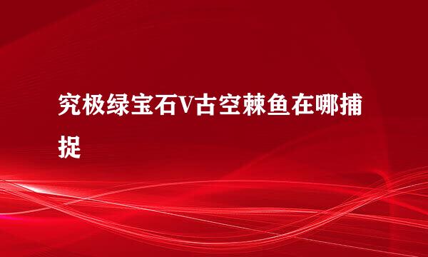 究极绿宝石V古空棘鱼在哪捕捉