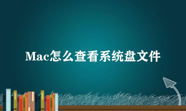 Mac怎么查看系统盘文件