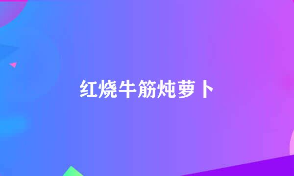 红烧牛筋炖萝卜