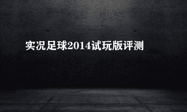 实况足球2014试玩版评测