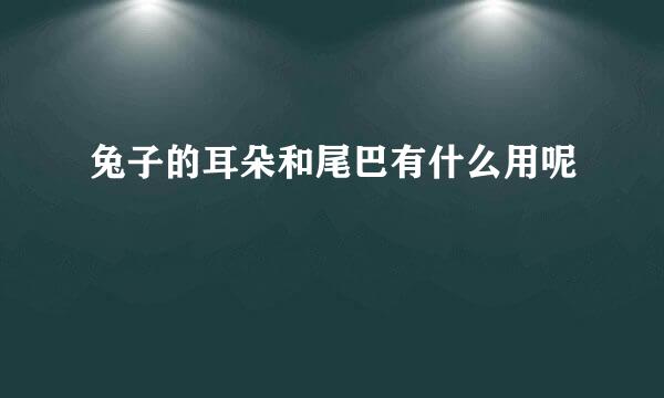 兔子的耳朵和尾巴有什么用呢