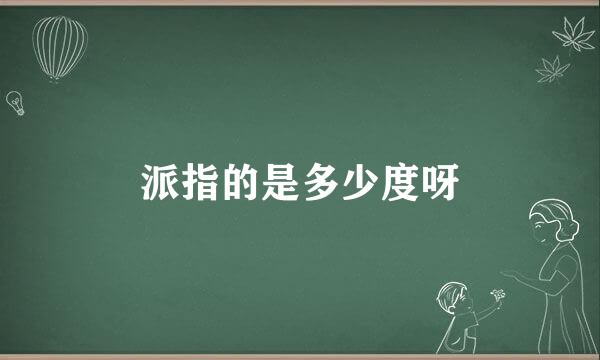 派指的是多少度呀