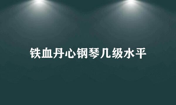 铁血丹心钢琴几级水平