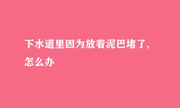 下水道里因为放着泥巴堵了,怎么办