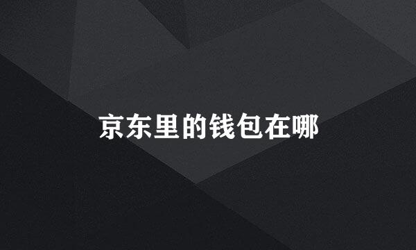 京东里的钱包在哪