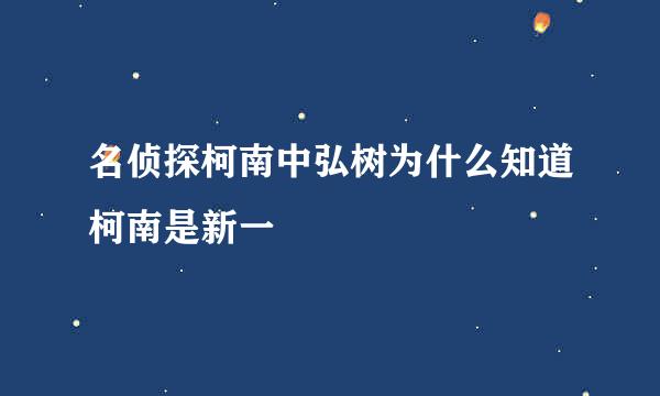 名侦探柯南中弘树为什么知道柯南是新一