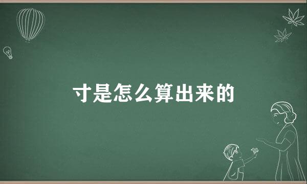 寸是怎么算出来的