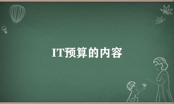 IT预算的内容