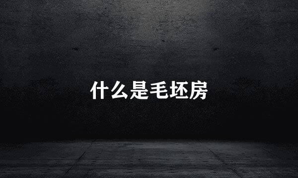 什么是毛坯房