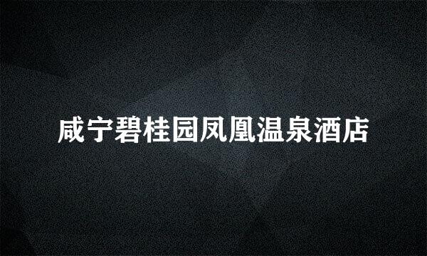 咸宁碧桂园凤凰温泉酒店