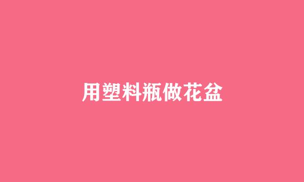 用塑料瓶做花盆