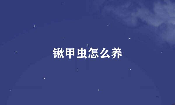 锹甲虫怎么养