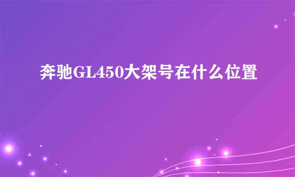 奔驰GL450大架号在什么位置