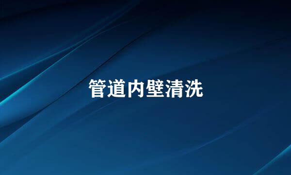 管道内壁清洗