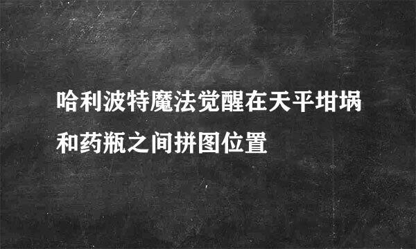 哈利波特魔法觉醒在天平坩埚和药瓶之间拼图位置