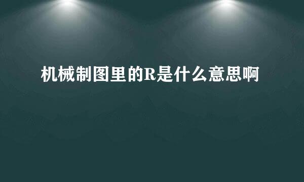 机械制图里的R是什么意思啊