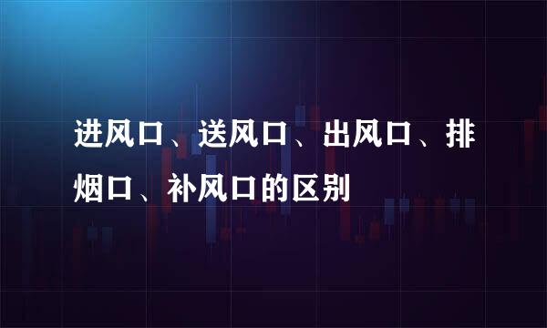 进风口、送风口、出风口、排烟口、补风口的区别