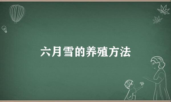 六月雪的养殖方法