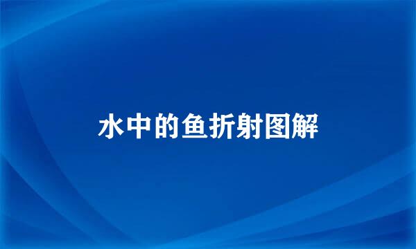 水中的鱼折射图解