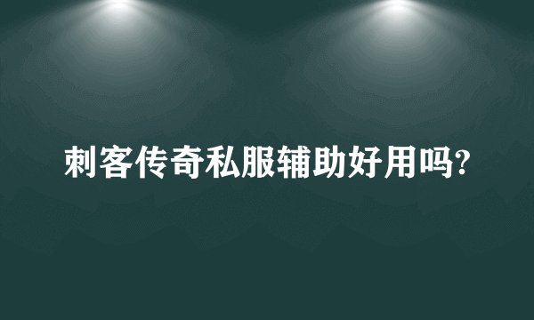刺客传奇私服辅助好用吗?