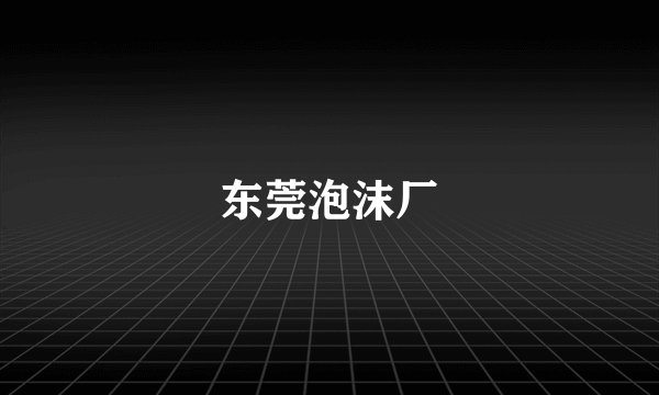 东莞泡沫厂
