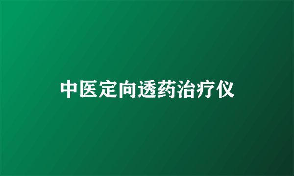 中医定向透药治疗仪