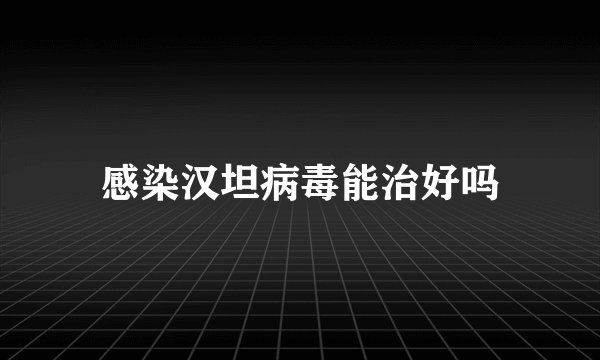 感染汉坦病毒能治好吗