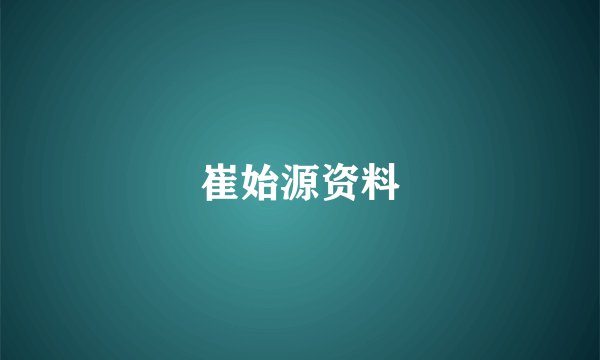 崔始源资料