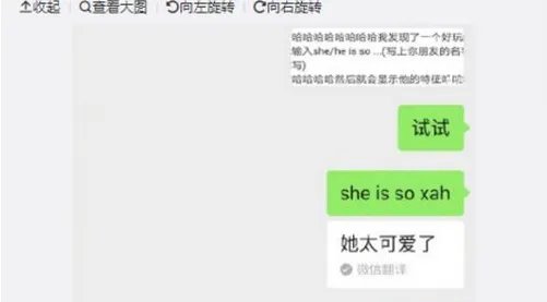 微信输入she is so是什么意思?