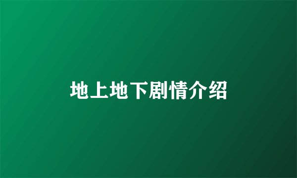 地上地下剧情介绍