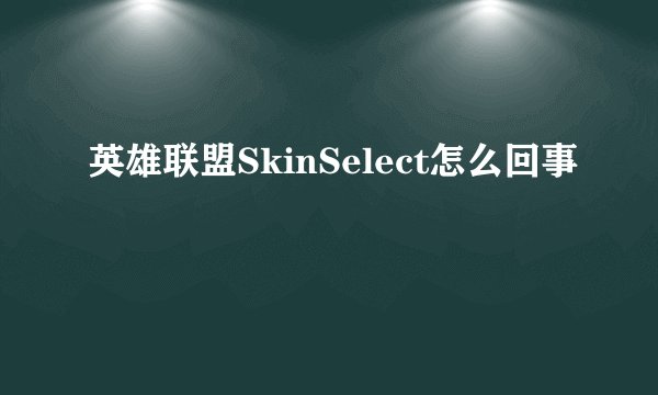 英雄联盟SkinSelect怎么回事
