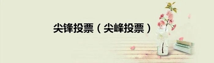 尖锋投票（尖峰投票）