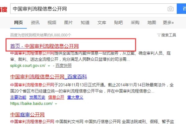 中国审判流程信息公开网查询2020官网？