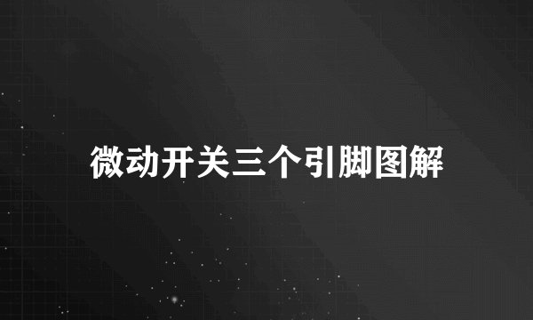 微动开关三个引脚图解